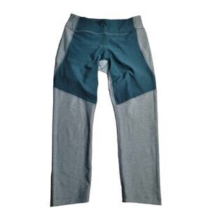 Madewell x Outdoor Voices 3/4 Leggings Teal Women's Large Workout Athletic